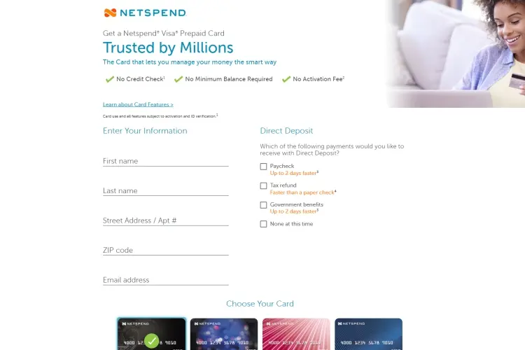 Bestfor Direct Deposits:   Netspend Prepaid